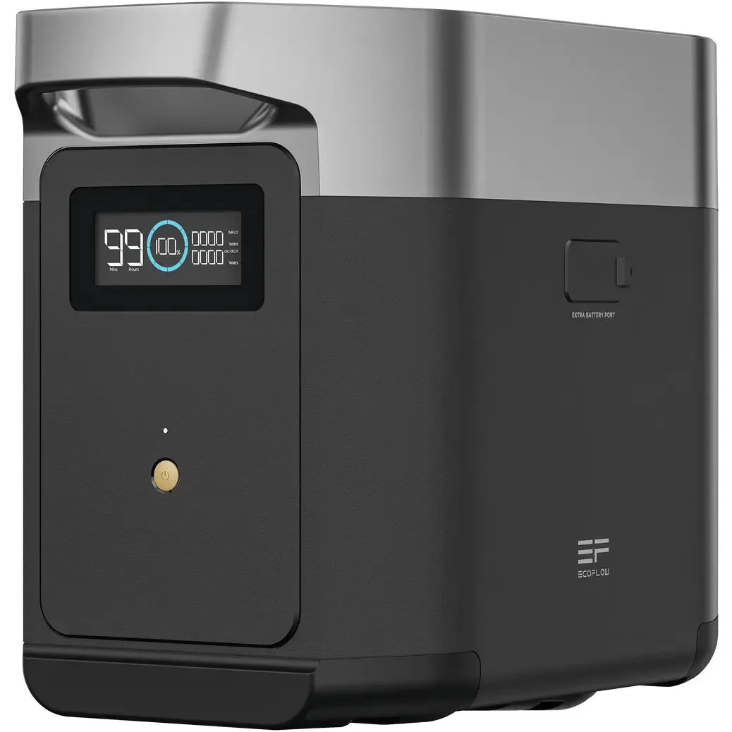 EcoFlow DELTA 2   Extra Battery 2048Wh 1.8kW Solar Generator | 100W Flexible Mono Solar Panels