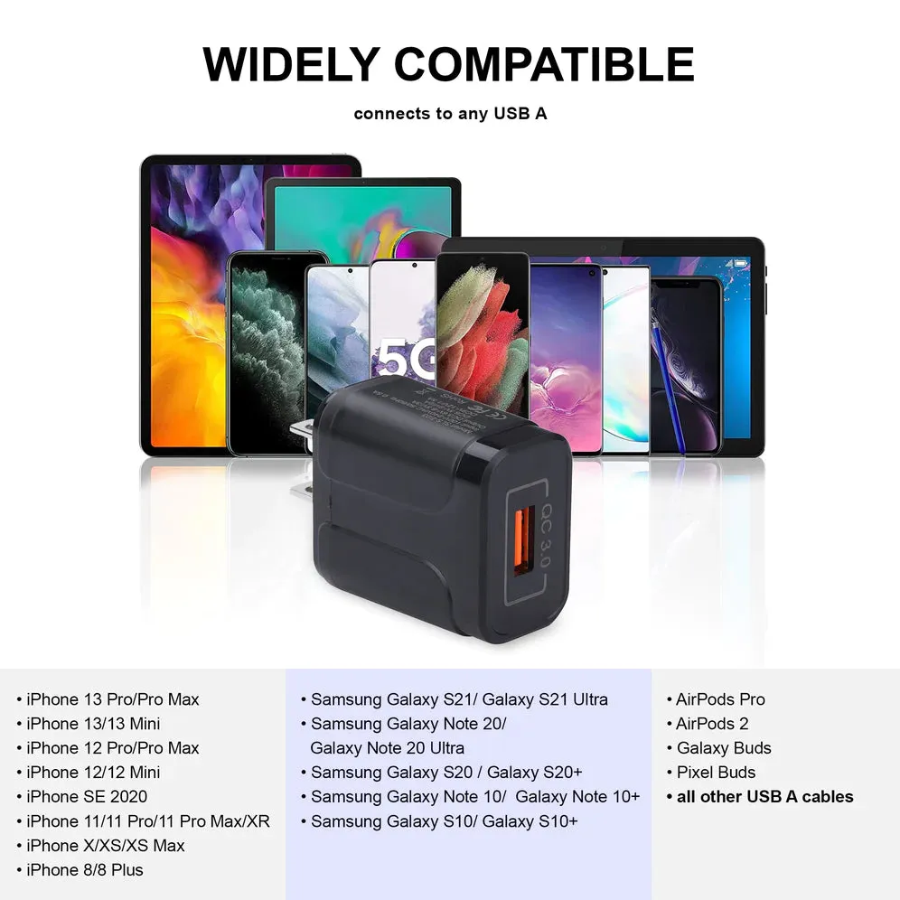 Ellie Rose Quick Charge Wall Adapter - Black