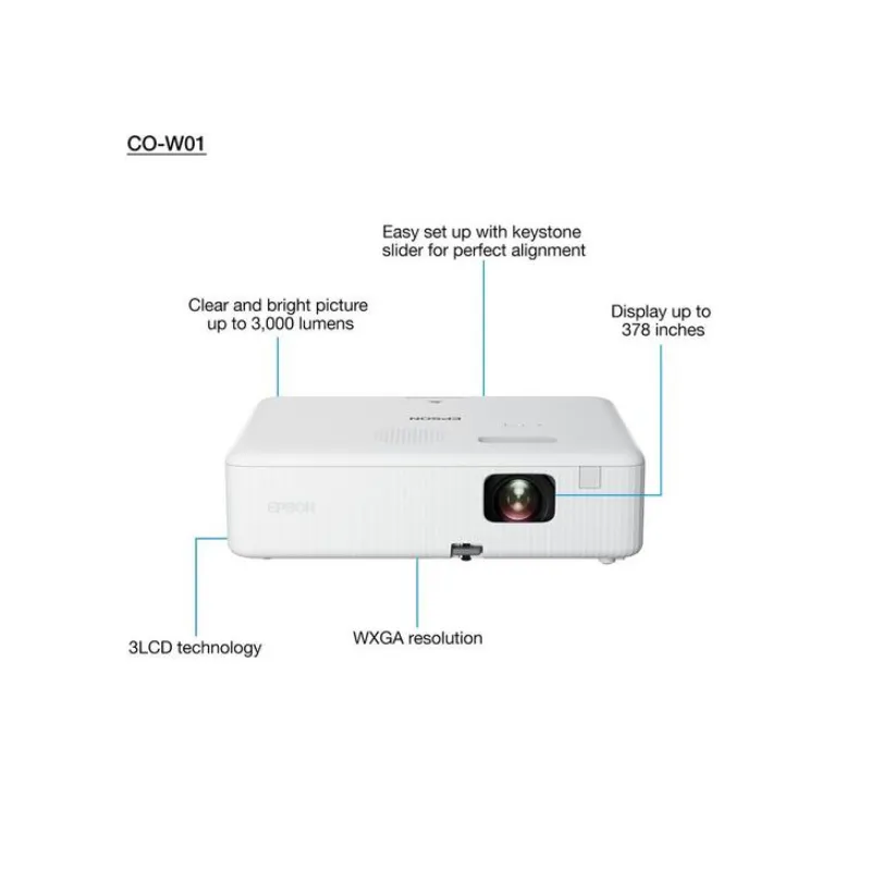 Epson CO-W01 WXGA Projector & free Soft carry case (Each)