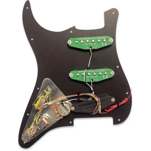 Fishman FLUENCE Loaded Pickguard Single Width Stratocaster Pickup Set - Black