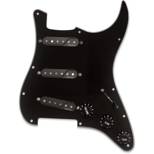 Fishman FLUENCE Loaded Pickguard Single Width Stratocaster Pickup Set - Black