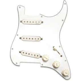 Fishman FLUENCE Loaded Pickguard Single Width Stratocaster Pickup Set - White