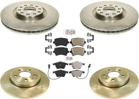 For 05-06 Audi A4 A4 Quattro 2.0 3.0 3.2 With 320MM Front Disc Brake Rotor Pads