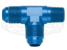 Fragola AN -8 Blue Anodized Aluminum Tee With 3/8" NPT National Pipe Tapered On The Run Fittings