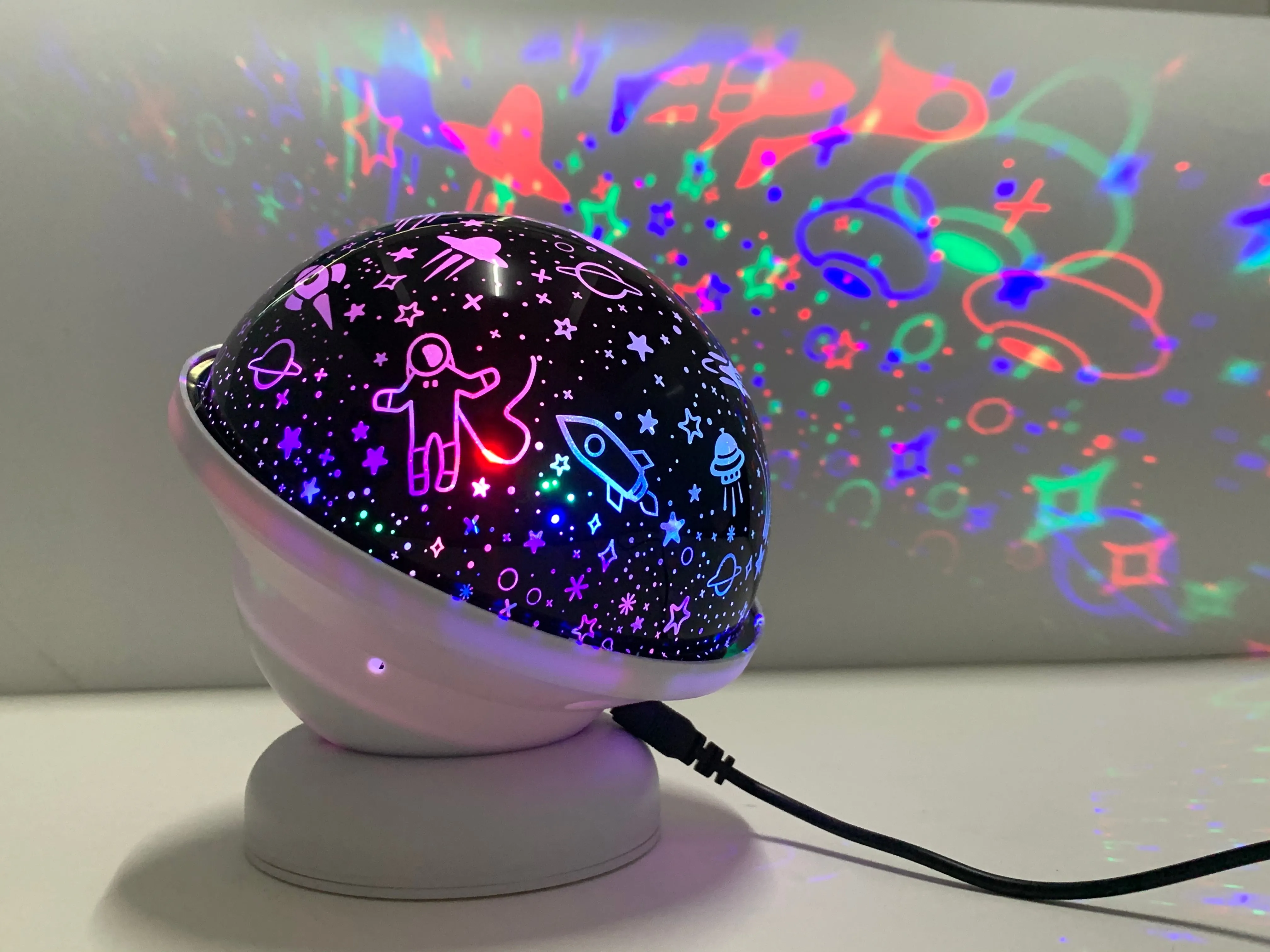 Gabba Goods' Glow Kids Space Rotating Night Light LED Projector
