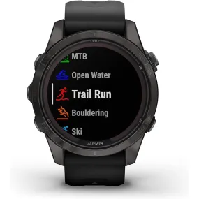 Garmin fenix 7S Pro Sapphire Solar Built-in Flashlight Solar Charging Capability Black Multisport GPS Smartwatch - 010-02776-10