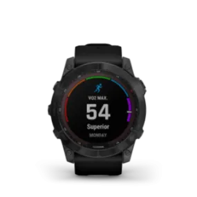 Garmin fēnix® 7X – Sapphire Solar Edition, Black DLC Titanium with Black Band