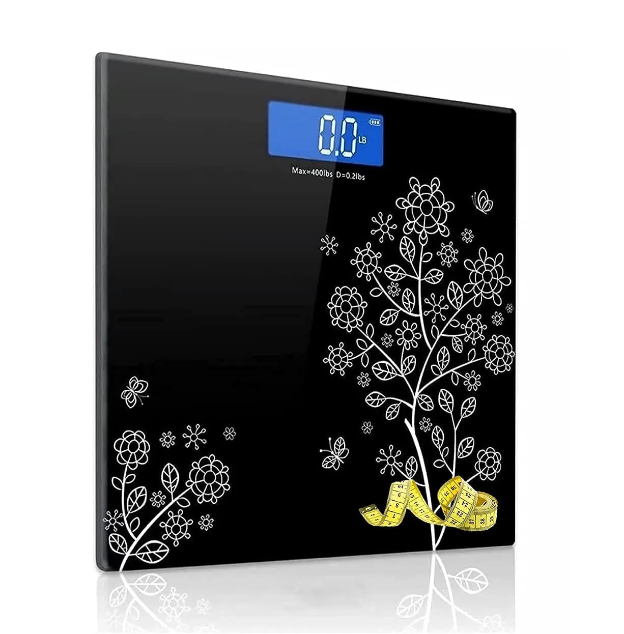 Glass Weighing Scale Printed Electronic Thick Tempered Glass LCD Display Digital Personal Bathroom Health Body Weight Scale