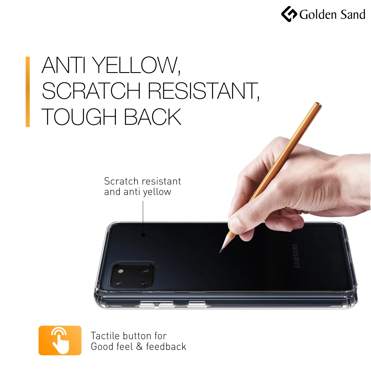 Golden Sand Just Clear Hybrid Series Back Case Cover for  Samsung Galaxy Note 10 Lite
