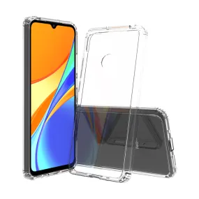 Golden Sand Transparent Hard Back & Soft Bumper Drop-Proof Rugged Back Case Cover for  Xiaomi Redmi 9