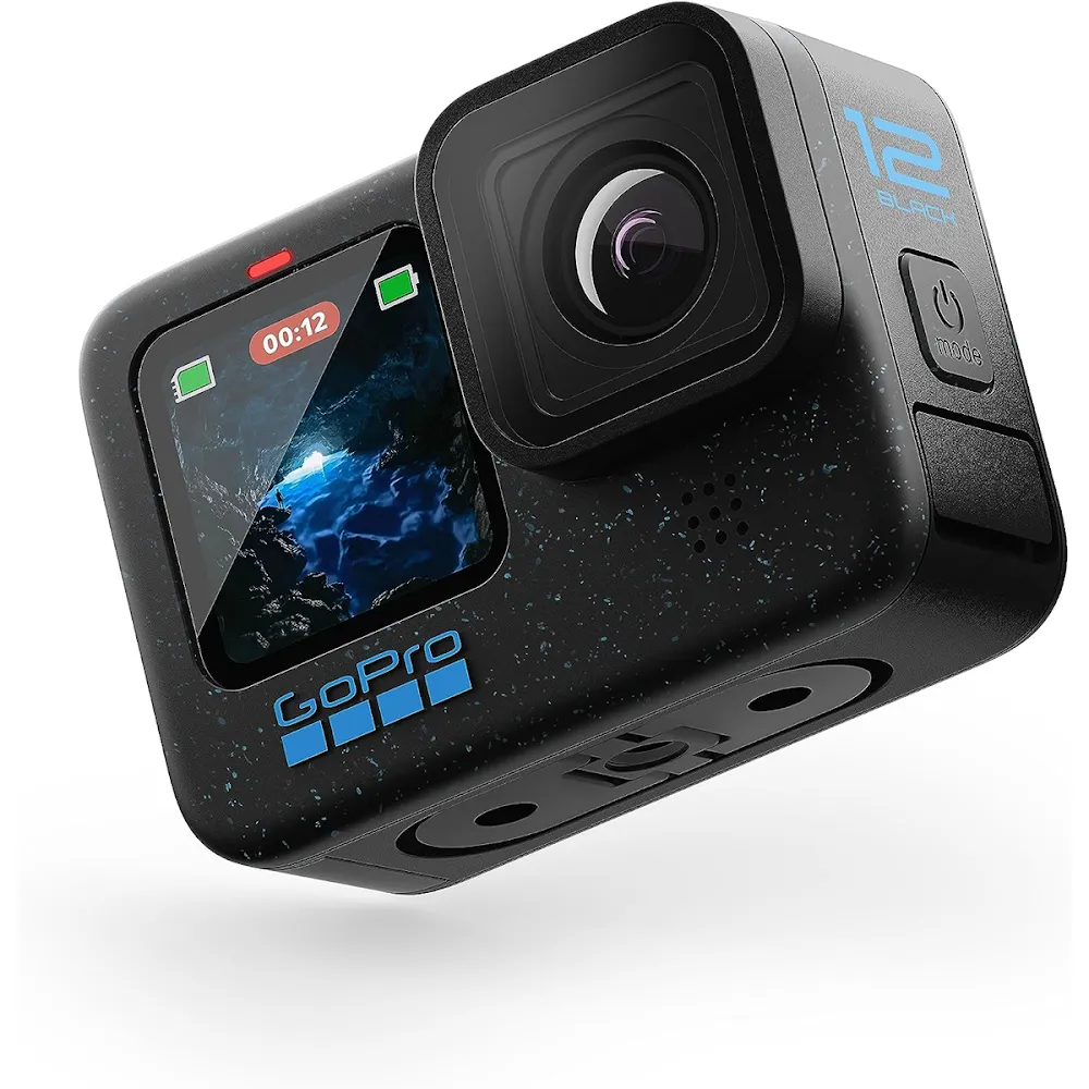 Gopro Hero12 Black Action Camera (Waterproof   Stabilization)