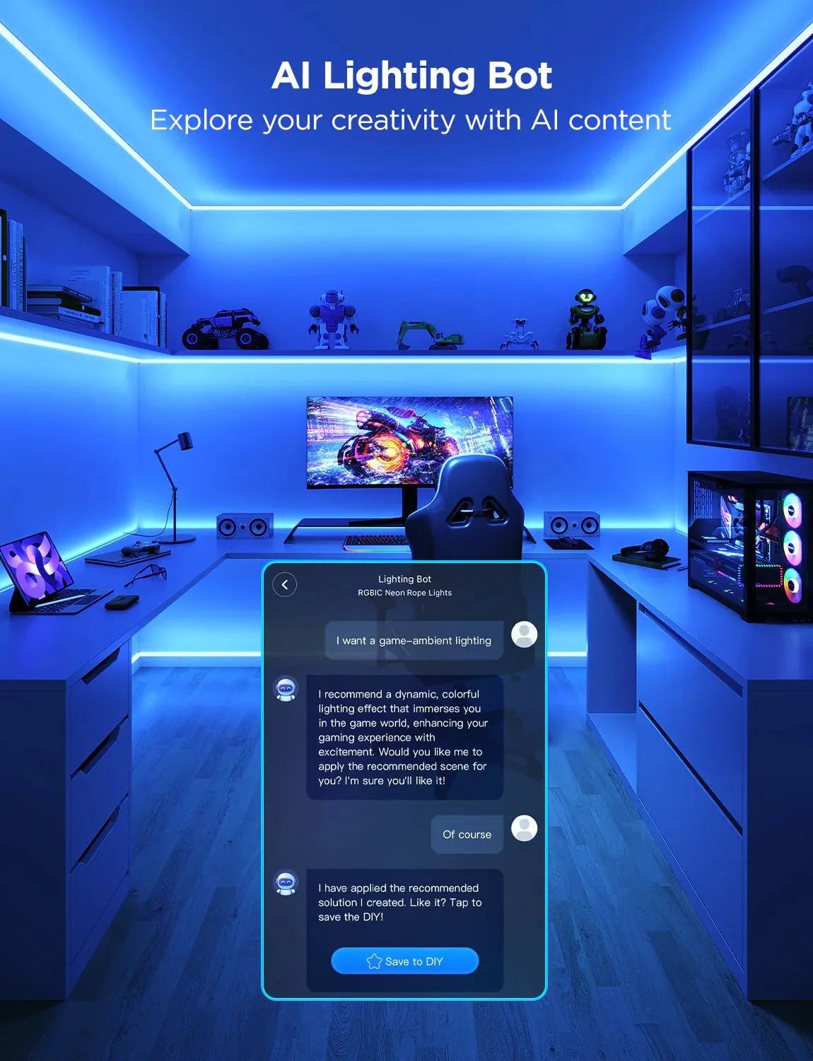 Govee Neon Rope Light for Wall Lining - 5m