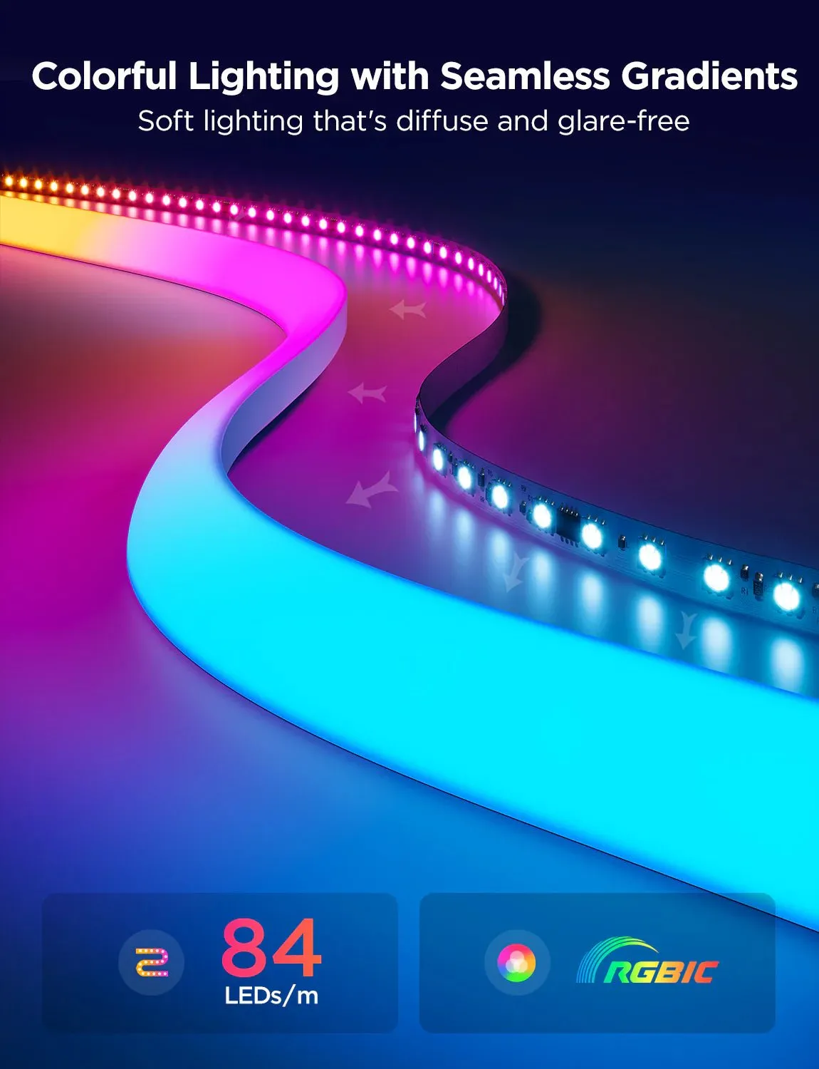 Govee Neon Rope Light for Wall Lining - 5m