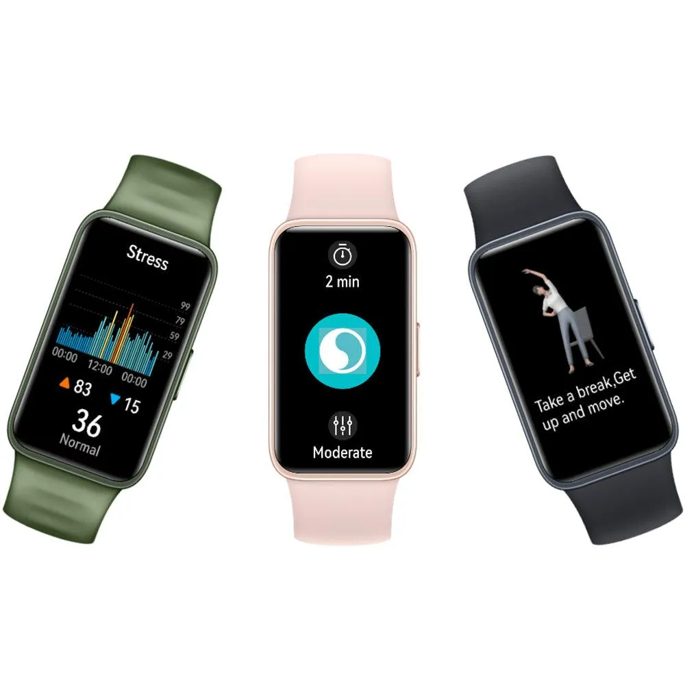 Huawei Band 8 ASK-B19 Midnight Black Durable Polymer Case With Midnight Black TPU Strap