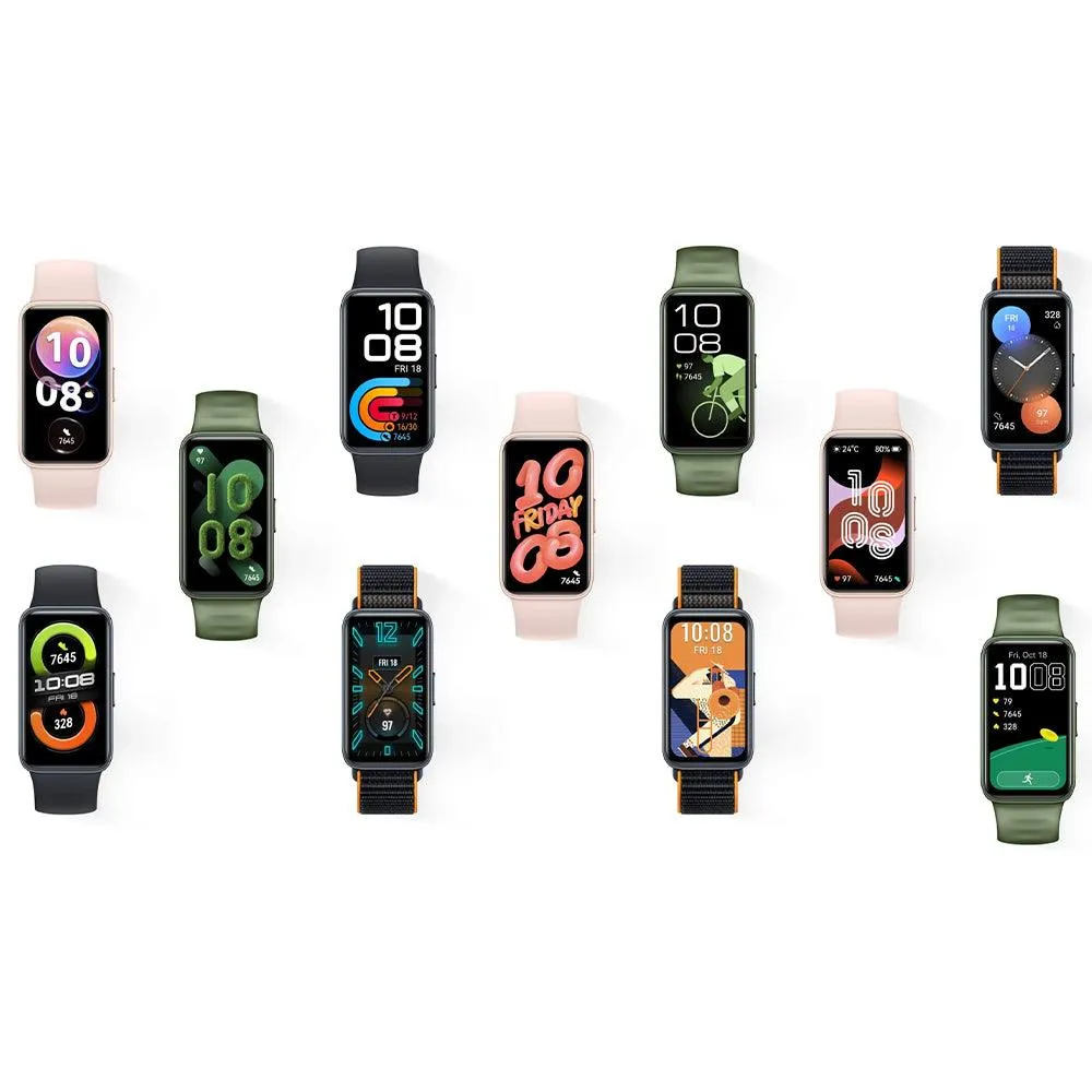 Huawei Band 8 ASK-B19 Midnight Black Durable Polymer Case With Midnight Black TPU Strap
