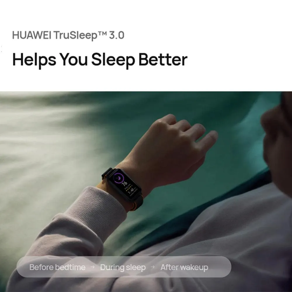 Huawei Band 8 ASK-B19 Midnight Black Durable Polymer Case With Midnight Black TPU Strap