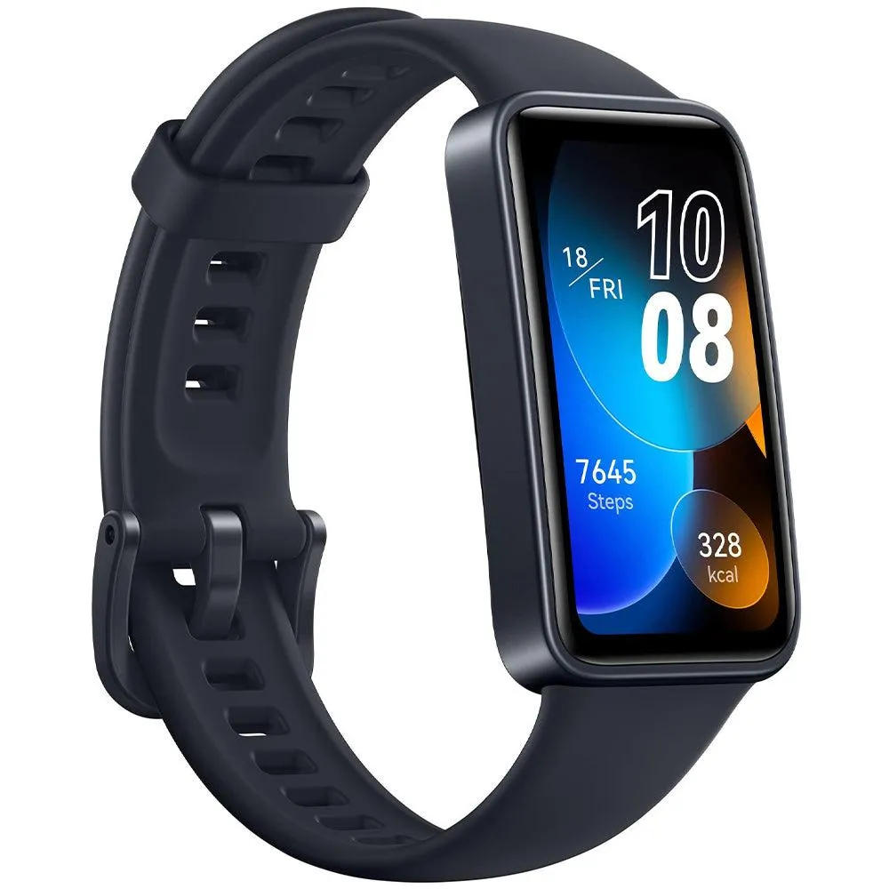 Huawei Band 8 ASK-B19 Midnight Black Durable Polymer Case With Midnight Black TPU Strap