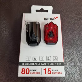 Infini Lava Twin Pack Micro USB Front and Rear Light Set