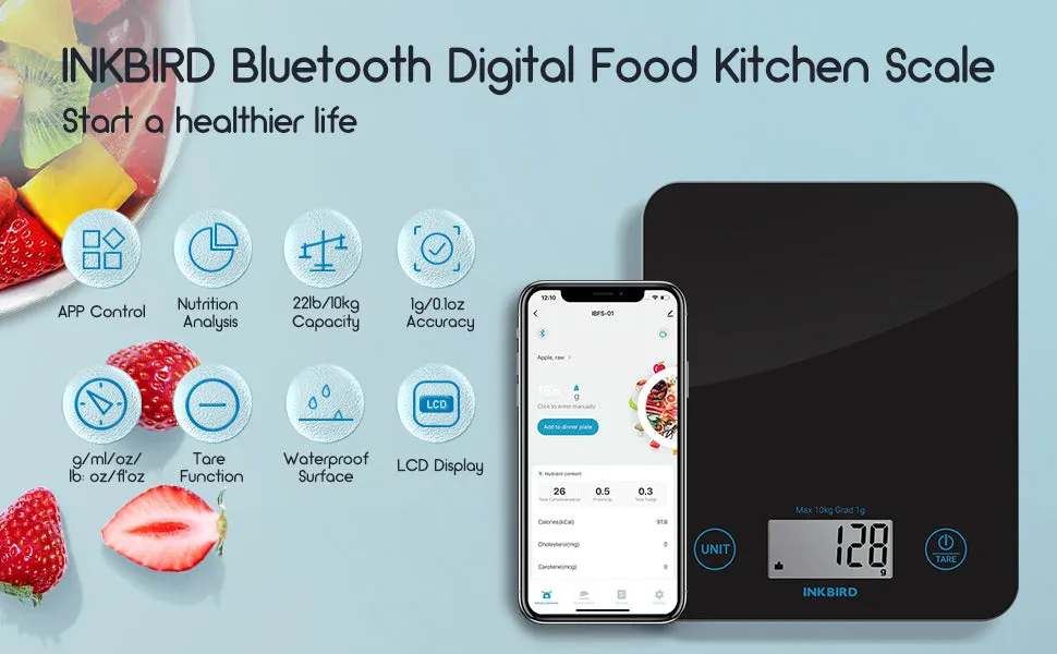 Inkbird Digital Kitchen Scale Bluetooth IBFS-01