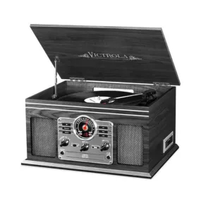 Innovative Technology VTA-200B-GRY 6-in-1 Entertainment Center with Bluetooth Streaming