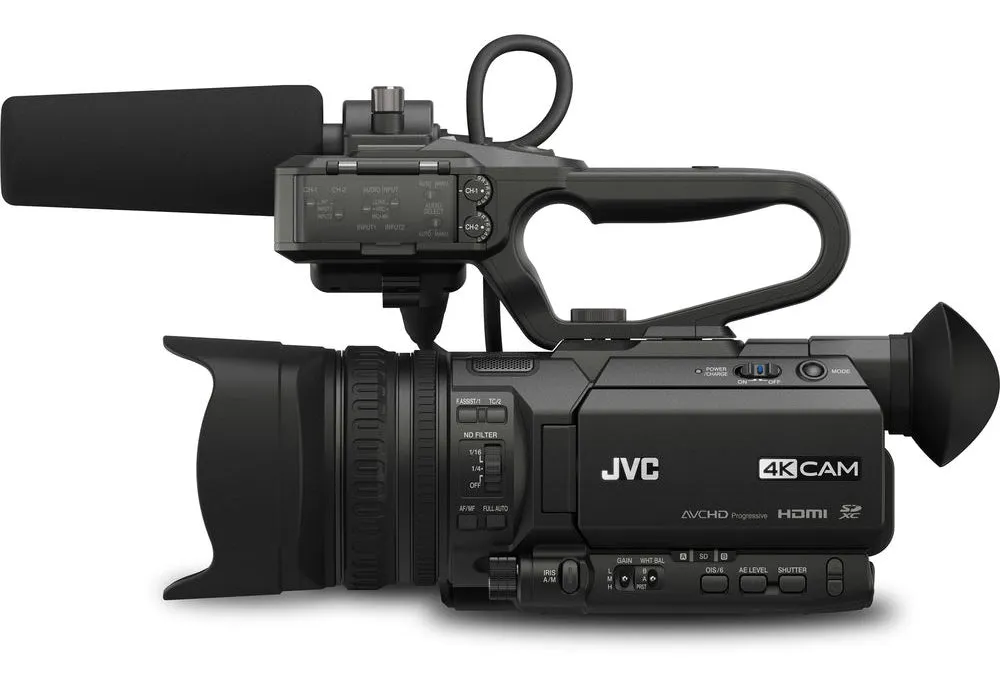 JVC GY-HM200 GYHM200 4KCAM Compact Handheld Camcorder   32GB Sdhc Memory Card   64GB SDXC Memory Card   Full Size Tripod   Carrying