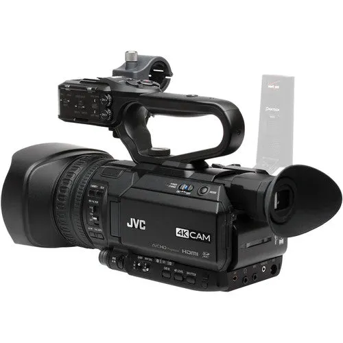 JVC GY-HM200 GYHM200 4KCAM Compact Handheld Camcorder   32GB Sdhc Memory Card   64GB SDXC Memory Card   Full Size Tripod   Carrying