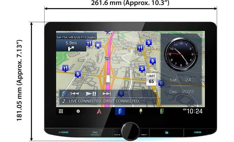 Kenwood DNR1008RVS - Digital multimedia receiver with built-in navigation (does not play discs)