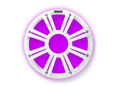 Kicker 45KMG10W 10" Grille For Kicker KM10 and KMF10 Subwoofers 2/Built-In LEDs - White