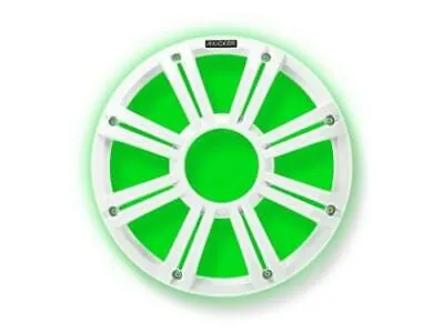 Kicker 45KMG10W 10" Grille For Kicker KM10 and KMF10 Subwoofers 2/Built-In LEDs - White
