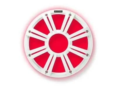 Kicker 45KMG10W 10" Grille For Kicker KM10 and KMF10 Subwoofers 2/Built-In LEDs - White