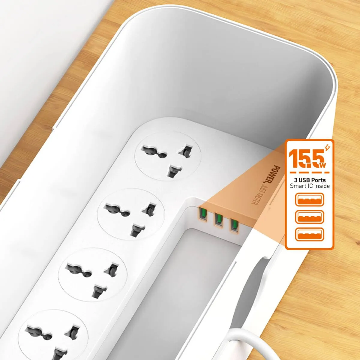 LDNIO 2500W Management Power Strip Box SN5311