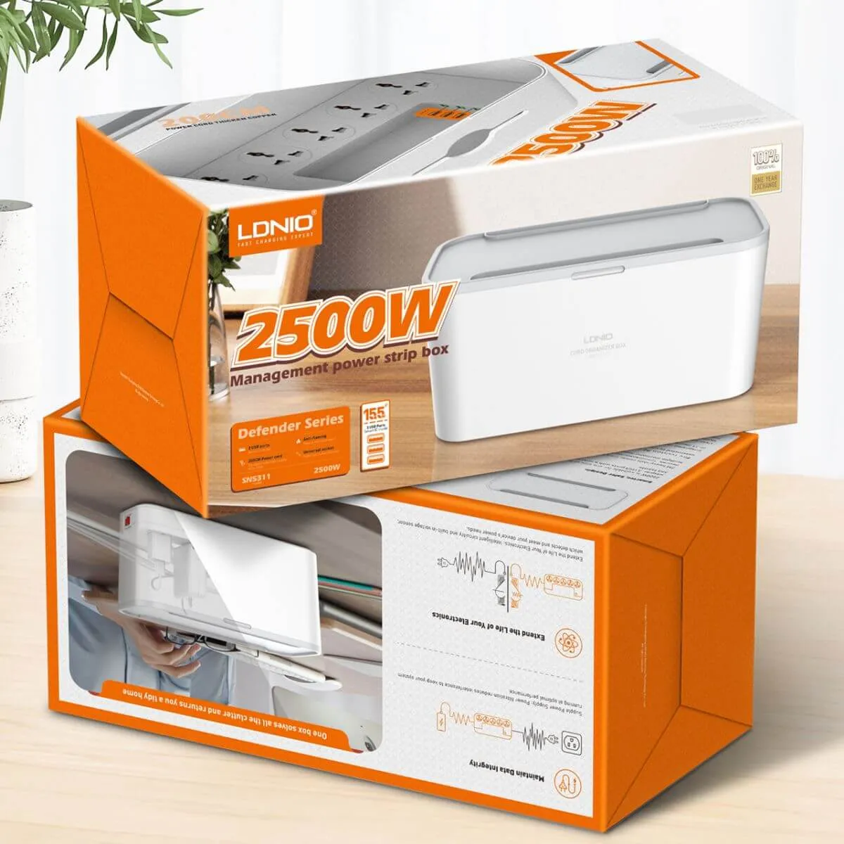 LDNIO 2500W Management Power Strip Box SN5311