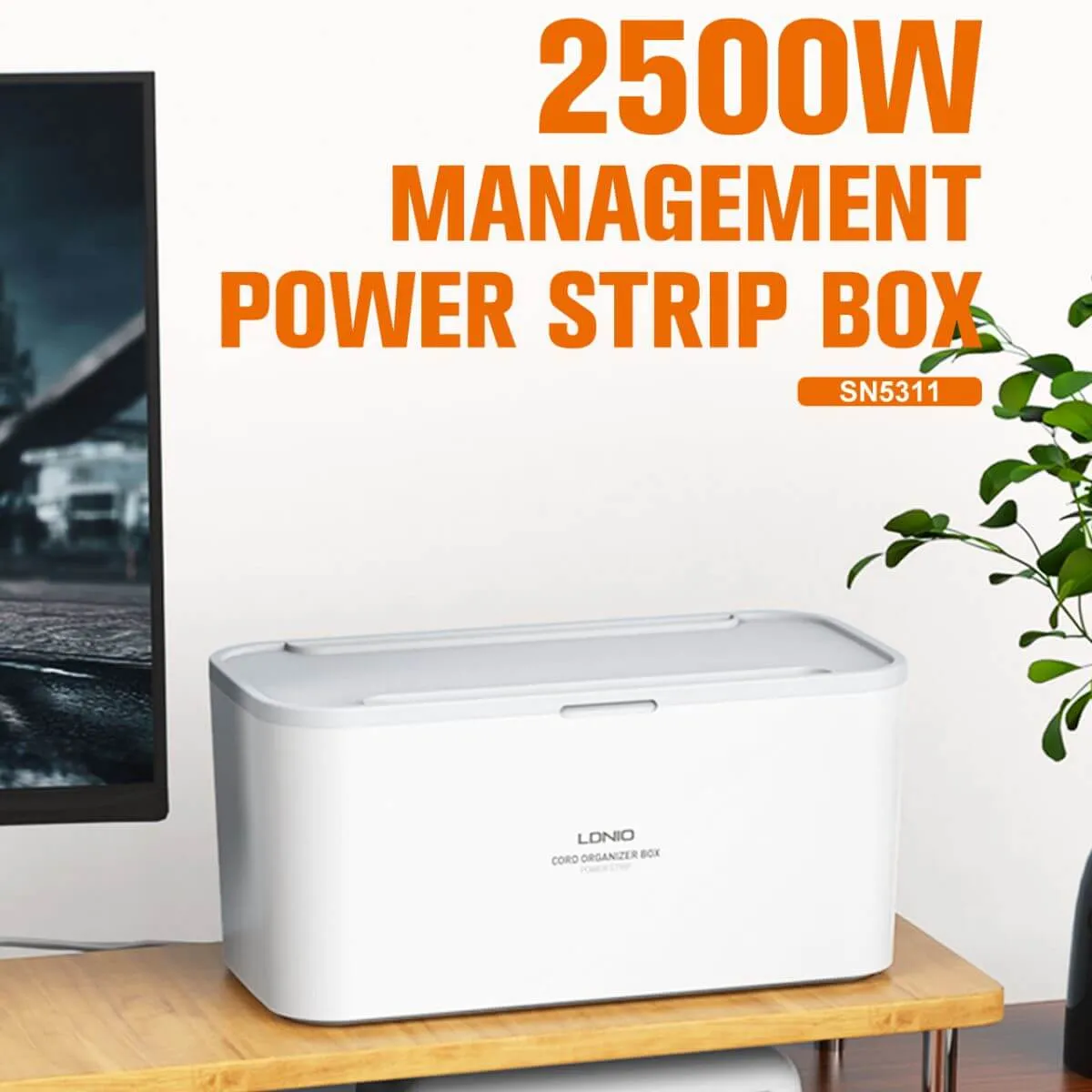 LDNIO 2500W Management Power Strip Box SN5311