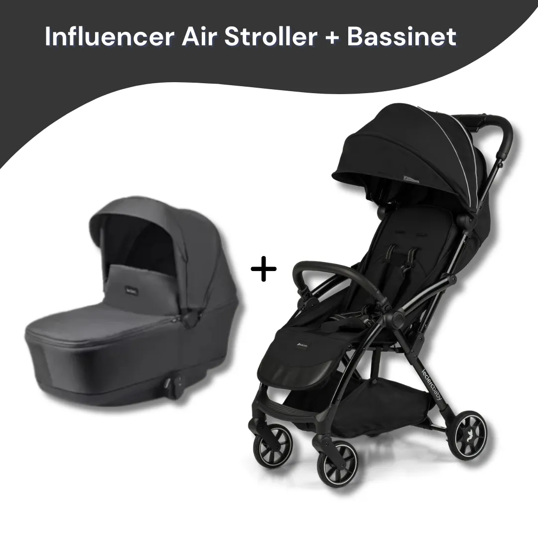 Leclercbaby Bundle Influencer Air Piano Black (Stroller    Bassinet)
