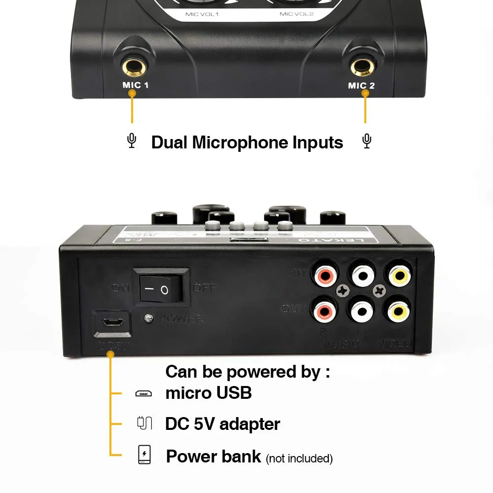 LEKATO Audio Mixer F-8