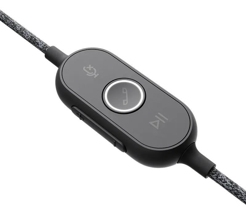 LOGITECH ZONE WIRED USB headset features premium audio drivers and advanced noise-canceling mic technology.