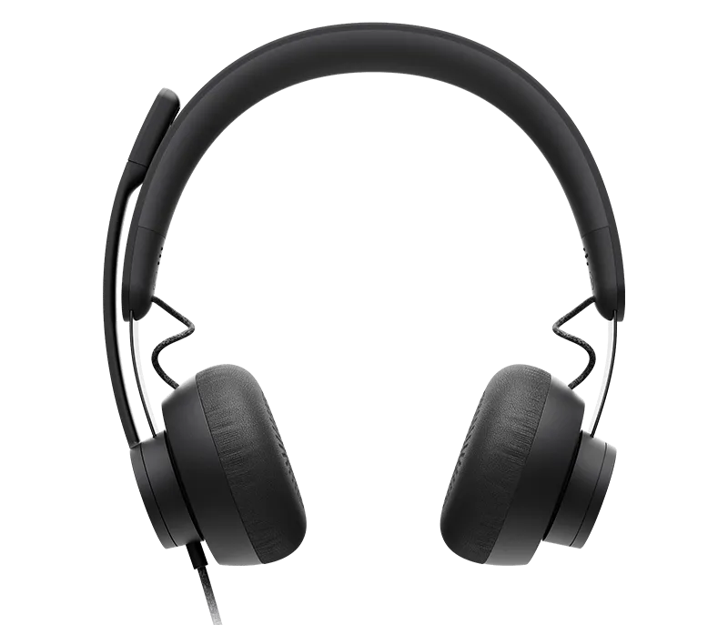 LOGITECH ZONE WIRED USB headset features premium audio drivers and advanced noise-canceling mic technology.