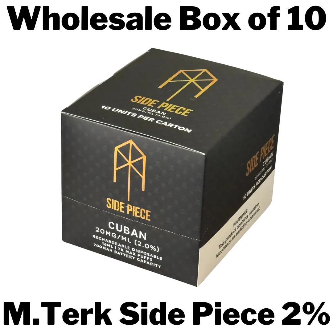M. Terk Side Piece 2% Nicotine Disposable Vape Wholesale Box of 10