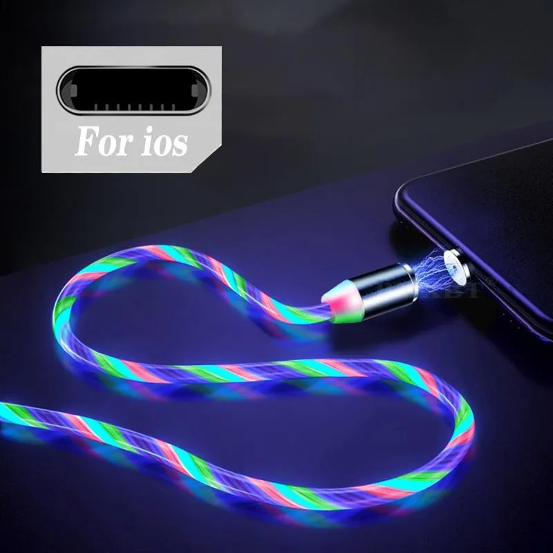 Magnetic Streamer LED Glow Lighting USB 8 Pin Fast Charger