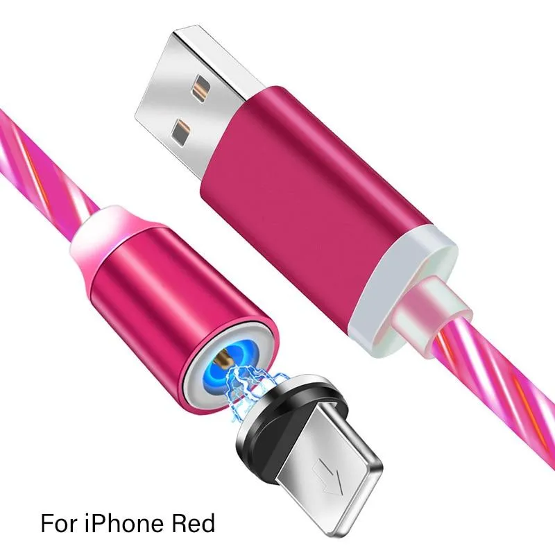 Magnetic Streamer LED Glow Lighting USB 8 Pin Fast Charger