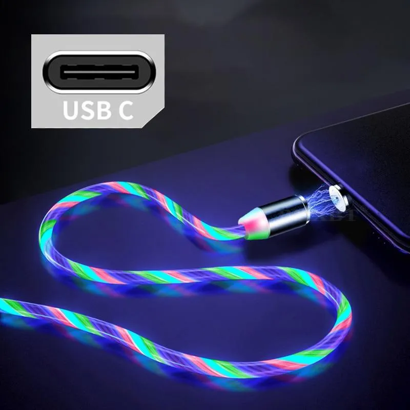 Magnetic Streamer LED Glow Lighting USB 8 Pin Fast Charger