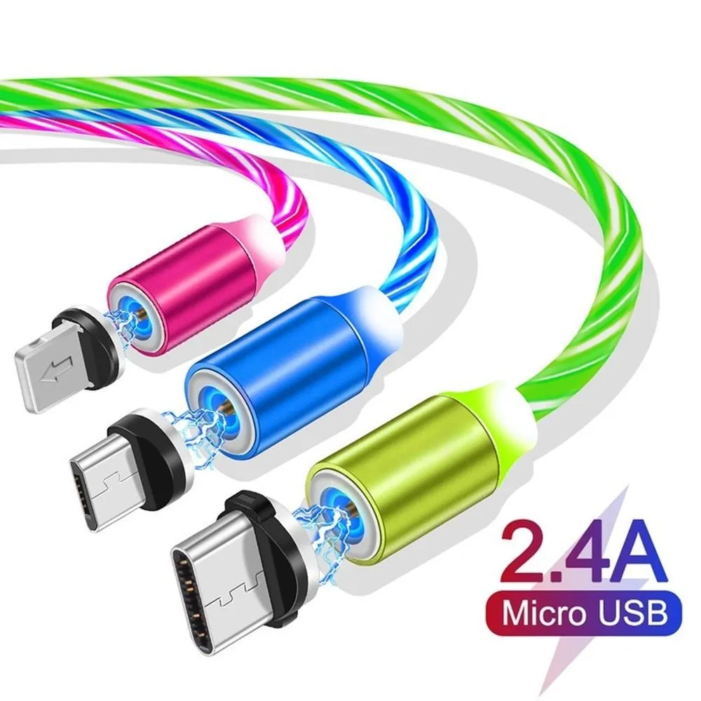 Magnetic Streamer LED Glow Lighting USB 8 Pin Fast Charger