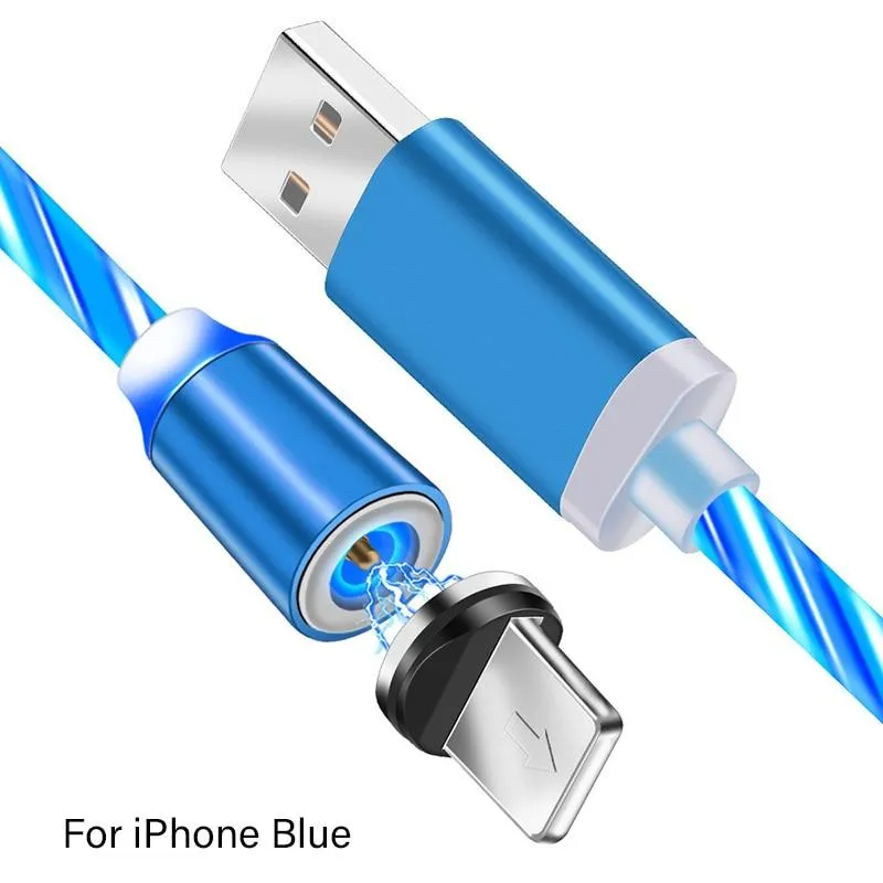 Magnetic Streamer LED Glow Lighting USB 8 Pin Fast Charger