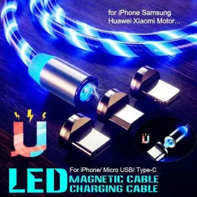Magnetic Streamer LED Glow Lighting USB 8 Pin Fast Charger