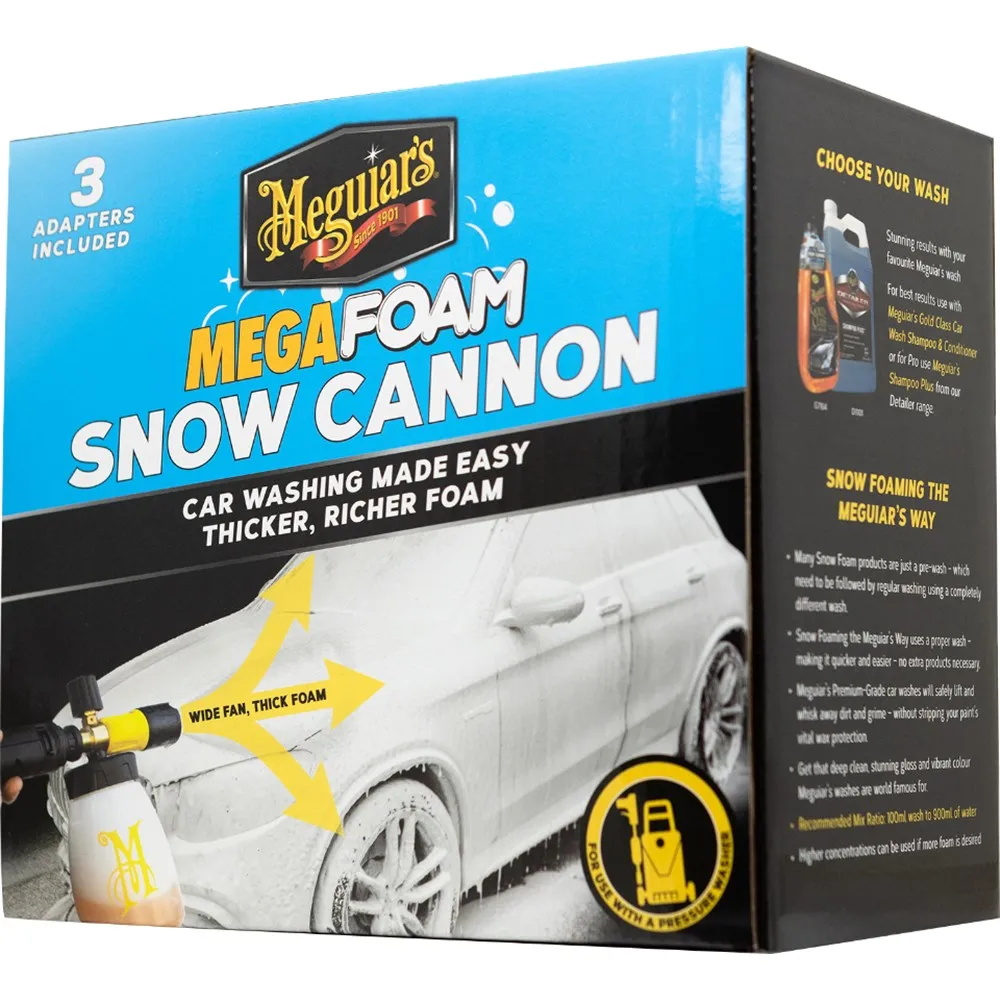 Meguiar's MegaFoam Snow Cannon Kit with Three Popular Adapaters - MEGACANN