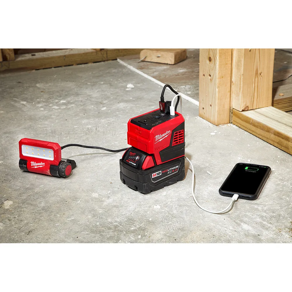 Milwaukee 2846-21HO M18 TOP-OFF 175W Power Supply & M18 Redlithium High Output XC6.0 Battery Pack