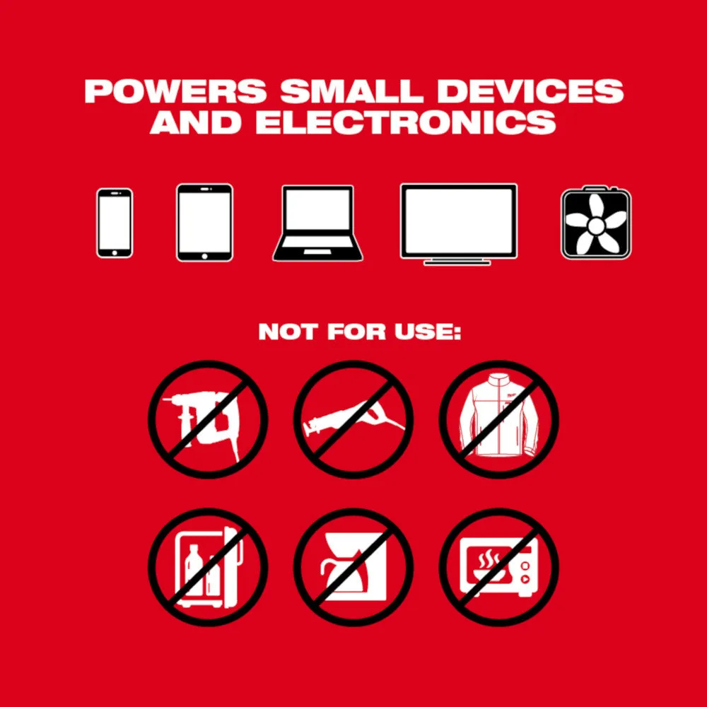 Milwaukee 2846-21HO M18 TOP-OFF 175W Power Supply & M18 Redlithium High Output XC6.0 Battery Pack