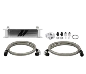 Mishimoto Universal 10 Row Oil Cooler Kit Silver - MMOC-U