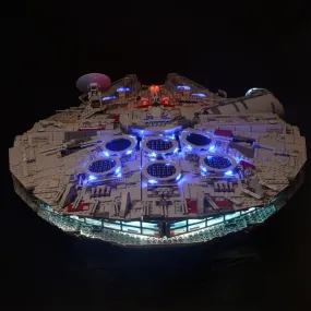 MOC  Compatible  LED Light Up Kit For Wars 75192 and 05132 Falcon Millennium Building Blocks Model Not include Blocks Set