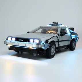 MOC  Compatible  LED Lighting Kit For Creator Delorean Back to the Future Time Machine 10300 Building Bricks  Toy Set Not Including ModeL